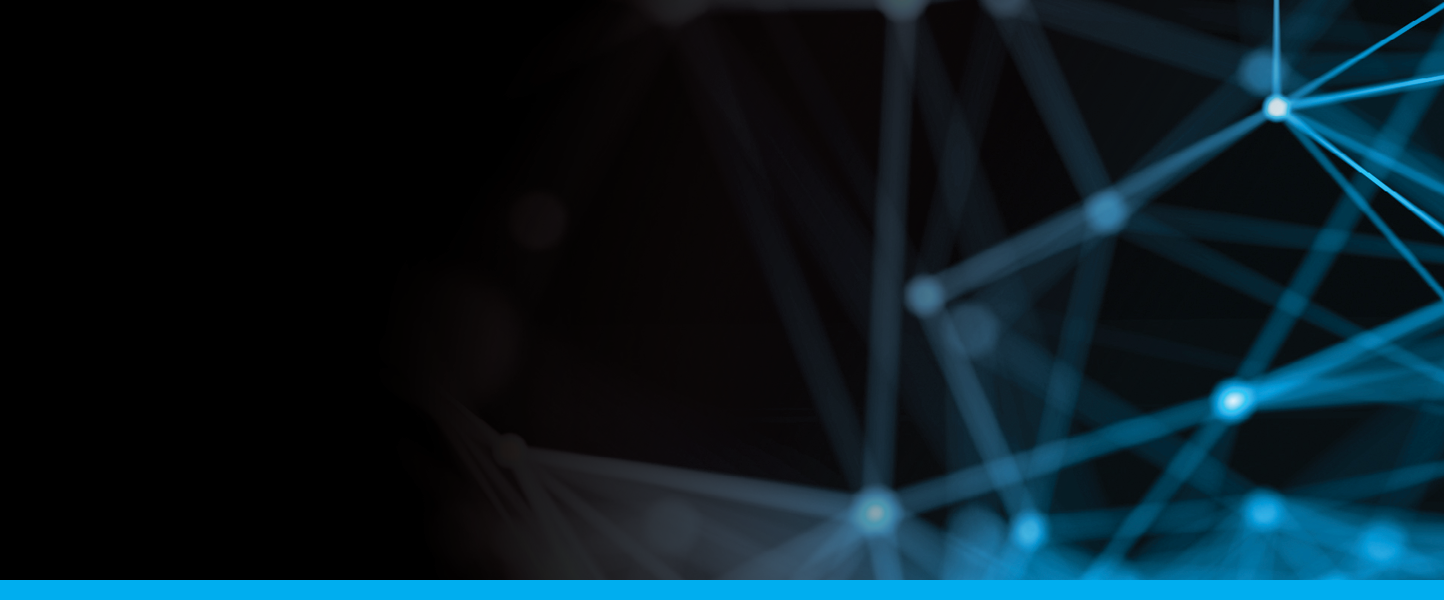 Black background with blue highlights