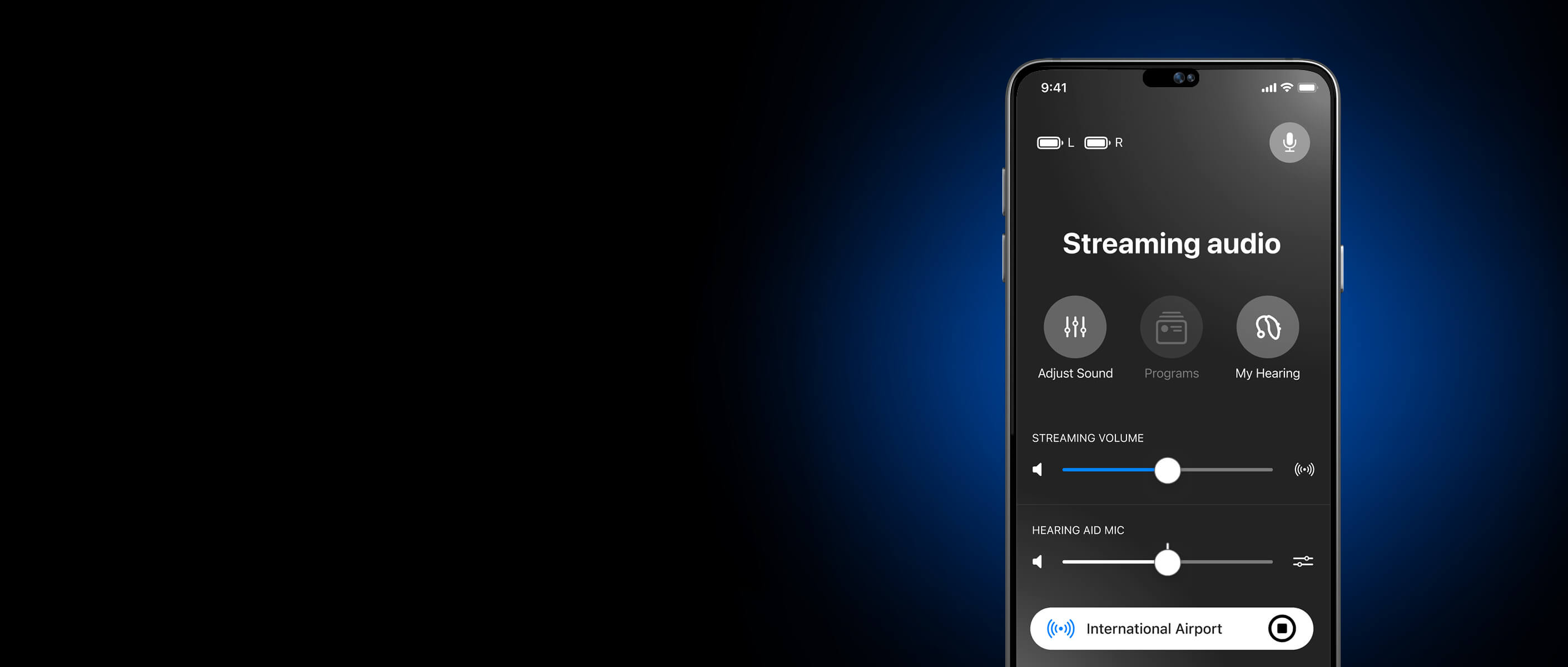 Streaming audio app