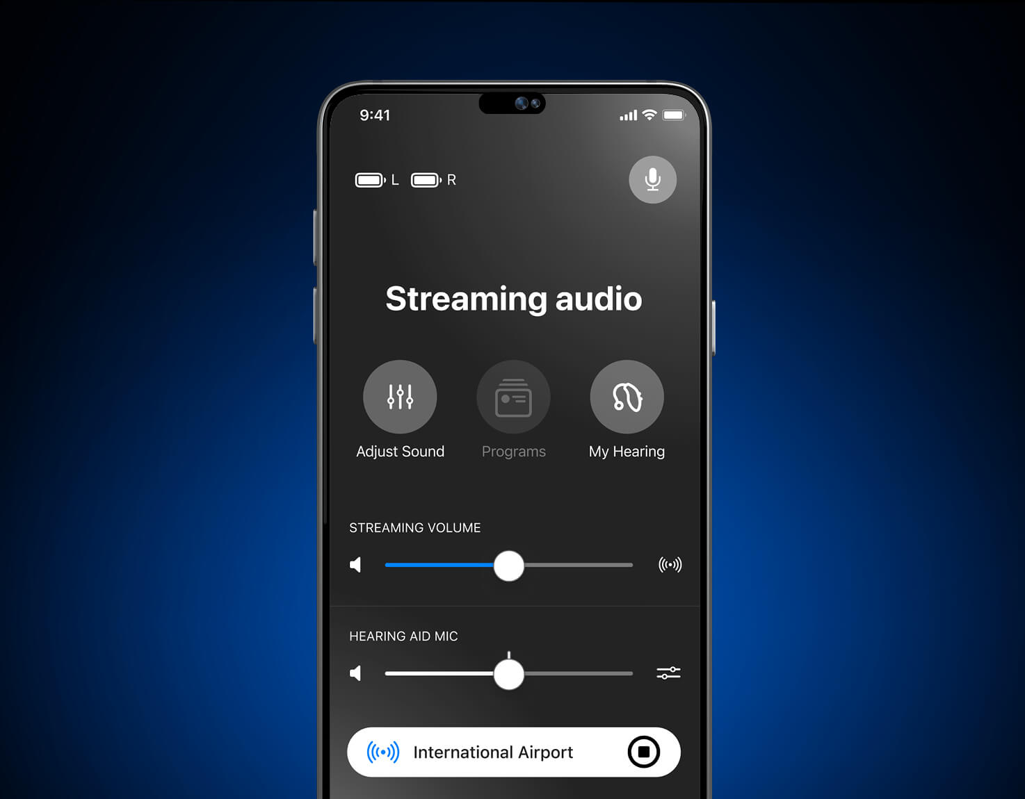 Streaming audio app