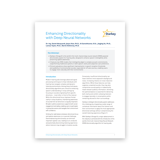 Enhancing Directionality with Deep Neural Networks white paper.